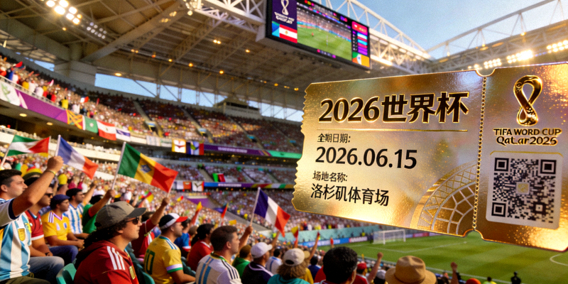 2026年世界杯某主办场馆的观众席与门票特写照片